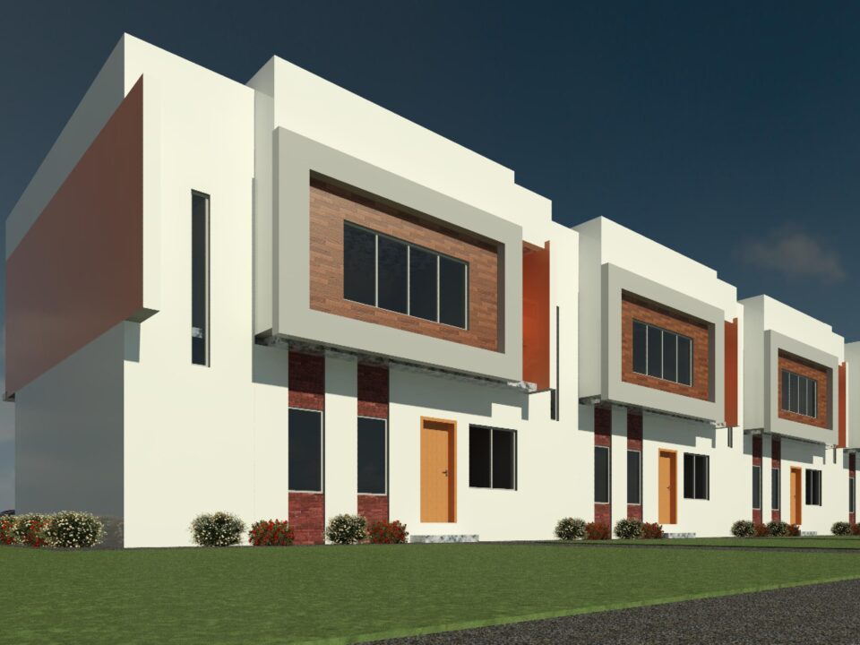 contemporary terrace housing development