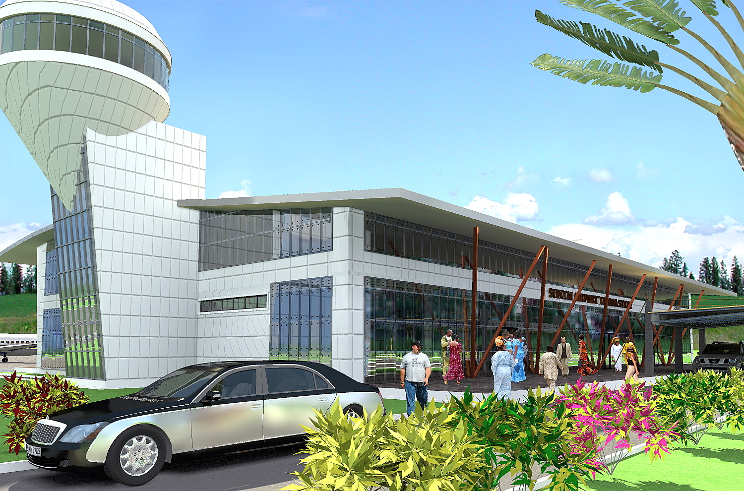 Modern Airport Terminal & Control Tower
